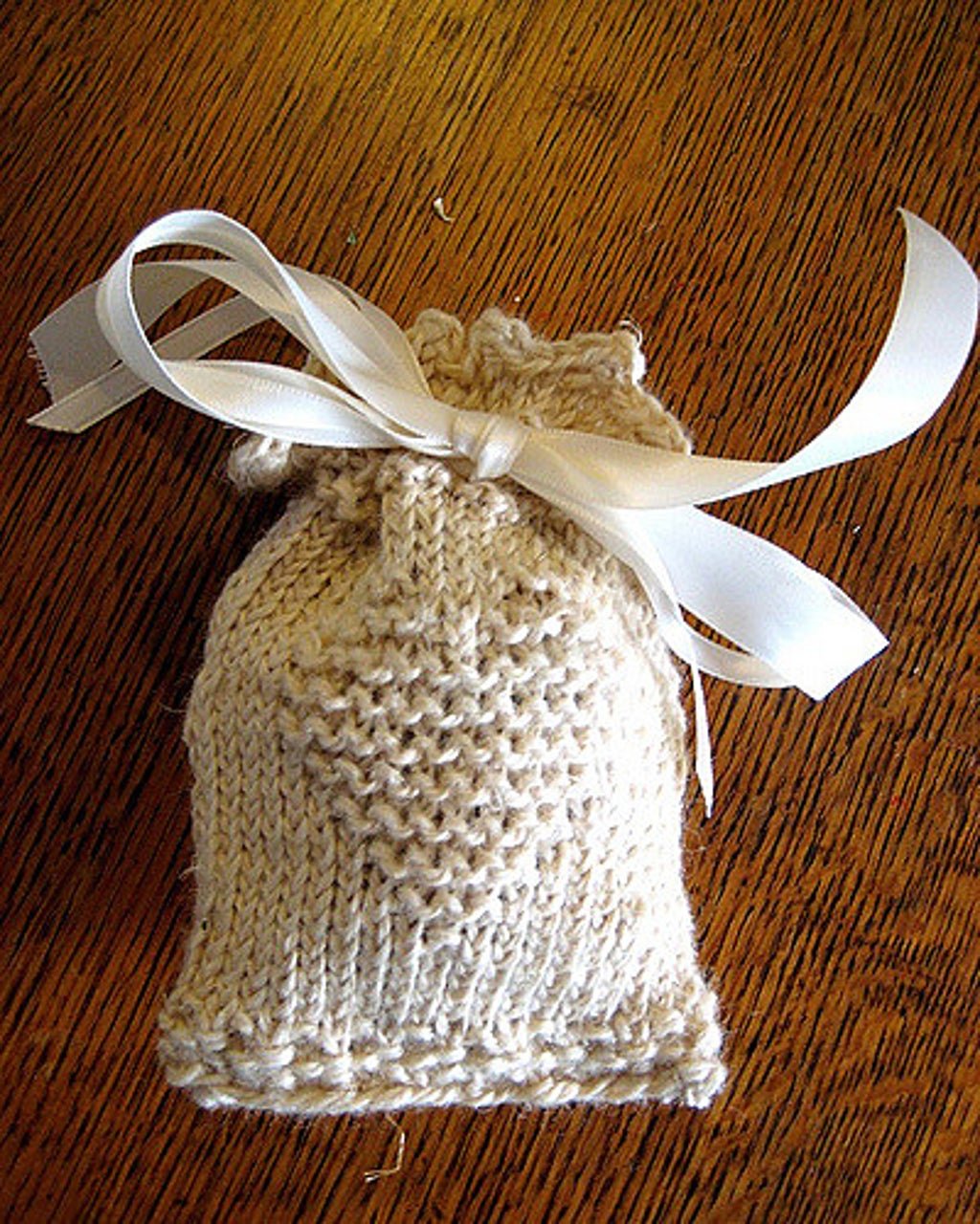Knitted Heart Sachet with Karen